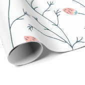 Hübsch Pink Berry Vine Blumengeschenk Geschenkpapier (Rolleneckpunkt)