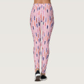 Hübsch Pink Birthday Candles Gemustert Leggings (Rückseite)