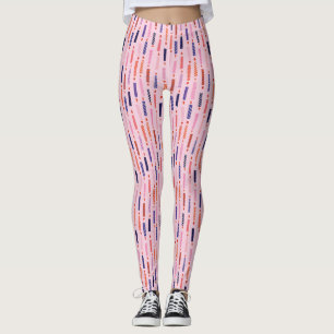 Hübsch Pink Birthday Candles Gemustert Leggings
