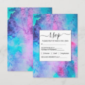 Hübsch Pink Blau Lila Salatfarben Kunst, Dichtung  Begleitkarte (Vorne/Hinten)