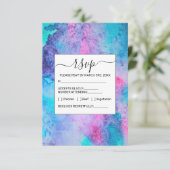 Hübsch Pink Blau Lila Salatfarben Kunst, Dichtung  Begleitkarte (Stehend Vorderseite)