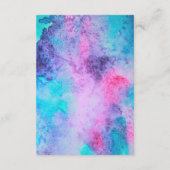 Hübsch Pink Blau Lila Salatfarben Kunst, Dichtung  Begleitkarte (Rückseite)