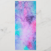Hübsch Pink Blau Lila Salatfarben Kunst, Dichtung  Menükarte (Rückseite)