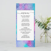 Hübsch Pink Blau Lila Salatfarben Kunst, Dichtung  Menükarte (Stehend Vorderseite)