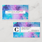 Hübsch Pink Blau Lila Salatfarben Kunst, Dichtung Visitenkarte (Vorne/Hinten)