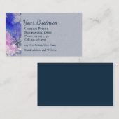 Hübsch Pink Blue Aquarell Kunstwerk Modern Busi Visitenkarte (Vorne/Hinten)