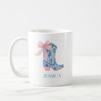 Hübsch Pink & Blue Chinoiserie Bow Daughter Kaffeetasse