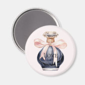 Hübsch Pink Blue Parfüm Flasche Magnet (Vorderseite/Rückseite)