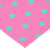 Hübsch Pink Blue Polka Dots Tischdecke (Schrägansicht)