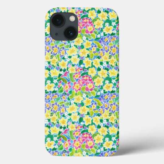 Hübsch Pink Blue Yellow Primroses Powis iPad Fall Case-Mate iPhone Hülle (Rückseite)