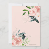 Hübsch Pink Blume Blumenmädchen Kinderdusche Invit Einladung (Rückseite)