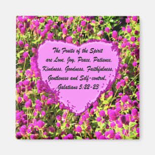 HÜBSCH PINK BLUME GALATIANS 5 MAGNET