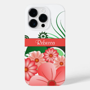 Hübsch Pink Blume Individuelle Name Hibiskus Blü Case-Mate iPhone Hülle