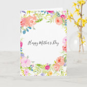 Hübsch Pink Blume Muttertag Karte (Gelbe Blume)