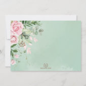 Hübsch Pink Blume Rose Garden Kinderdusche Dankeskarte (Rückseite)