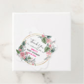 Hübsch Pink Blumenstrauß Dankeschön Kinderdusche Geschenkanhänger (Beispiel)