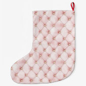 Hübsch Pink Blush Gold Weihnachten Großer Weihnachtsstrumpf (Rückseite)