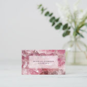 Hübsch Pink Boho Kristallheilkunst Visitenkarte (Stehend Vorderseite)