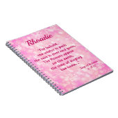 Hübsch Pink Bokeh Song der Solomon-Schrift Notizblock (Rechte Seite)