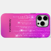 Hübsch Pink Bokeh Sparkle Herz Case-Mate iPhone Hülle (Rückseite (Horizontal))