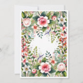 Hübsch Pink Botanical Birthday Luncheon Einladung (Rückseite)