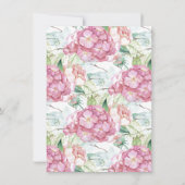 Hübsch Pink Botanical Birthday Luncheon Einladung (Rückseite)