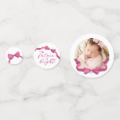 Hübsch Pink Bow Fotos Future Bright Abschluss Konfetti (Vorderseiten)