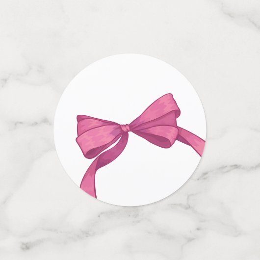 Hübsch Pink Bow Fotos Future Bright Abschluss Konfetti (Klein Vorderseite)