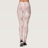 Hübsch Pink Brown Floral Leggings (Rückseite)