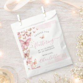 Hübsch Pink Butterflies Sweet 16 1. 2. Geburtstag Geschenktütchen