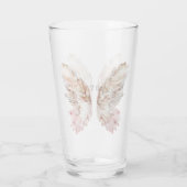 Hübsch Pink Butterfly Flügel Glas (Rückseite)