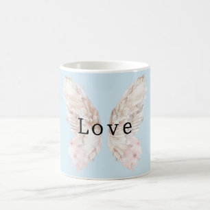 Hübsch Pink Butterfly Flügel Kaffeetasse