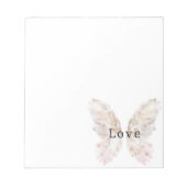 Hübsch Pink Butterfly Flügel Notizblock (Vorderseite)