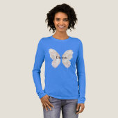 Hübsch Pink Butterfly Flügel Tri-Blend Shirt (Volle Vorderseite)