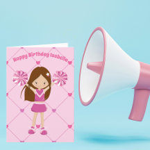 Hübsch Pink Cheerleader Personalisiert Birthday Gi
