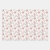 Hübsch Pink Christmas Baubles Geschenkpapier Set (Vorderseite 2)