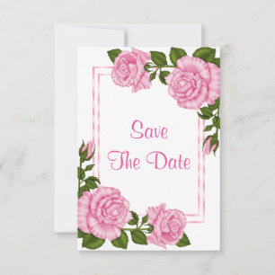 Hübsch Pink Corner Bouquets 40. Save the Date