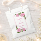 Hübsch Pink Corner Bouquets Hochzeit Geschenktütchen (Ausgeschnitten)