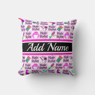 HÜBSCH PINK CUSTOM HAIRDRESSER UND SCHÖN KISSEN