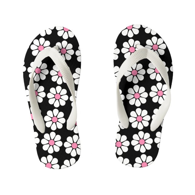 Hübsch Pink Daisies Kinderbadesandalen (Fußbett)