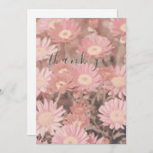 Hübsch Pink Daisy Bouquet Flat Dankeschön Karte (Vorne/Hinten)