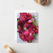 Hübsch Pink Daisy & Tulip Wreath Mitteilungskarte (Vorderseite/Rückseite Beispiel)