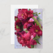 Hübsch Pink Daisy & Tulip Wreath Mitteilungskarte (Vorne/Hinten)