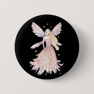 Hübsch Pink Fairy Button von Molly Harrison