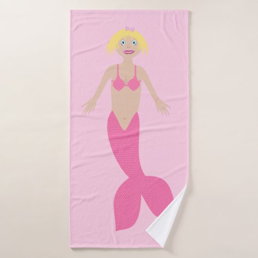 Hübsch Pink Fantasy Mermaid Badehandtuch (Badehandtuch)