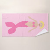 Hübsch Pink Fantasy Mermaid Badehandtuch (Badehandtuch)