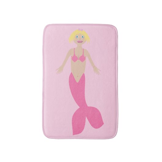 Hübsch Pink Fantasy Mermaid Badematte (Vorderseite Vertikal)