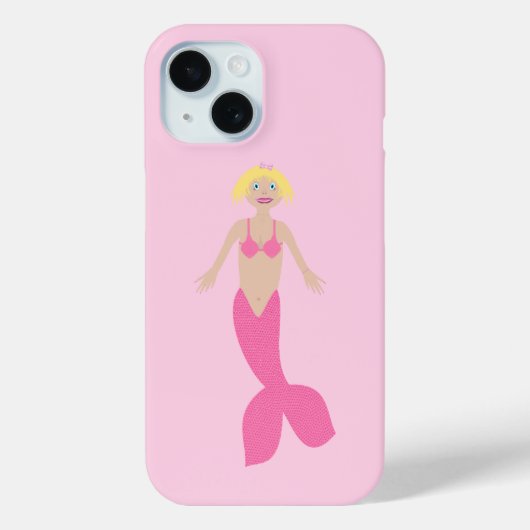 Hübsch Pink Fantasy Mermaid Case-Mate iPhone Hülle (Rückseite)