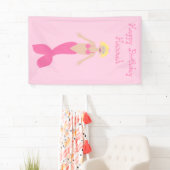 Hübsch Pink Fantasy Mermaid Custom Geburtstag Banner (Insitu)