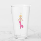 Hübsch Pink Fantasy Mermaid Custom Glas (Rückseite)